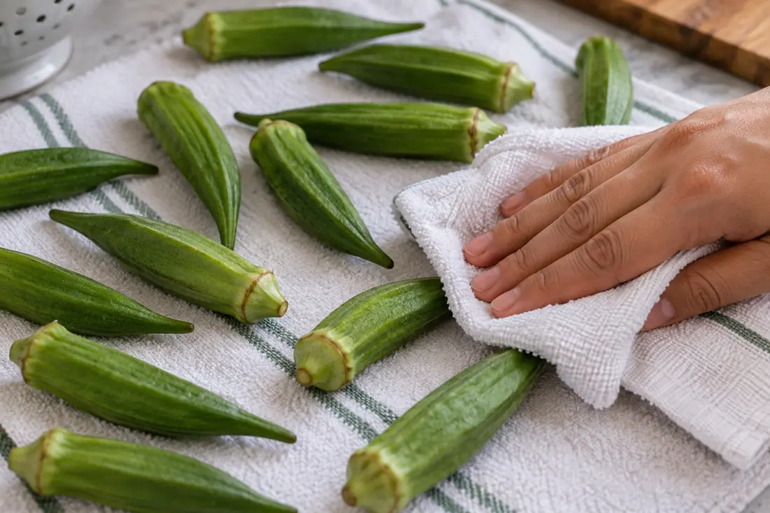 What makes sautéed okra slick visual explanation