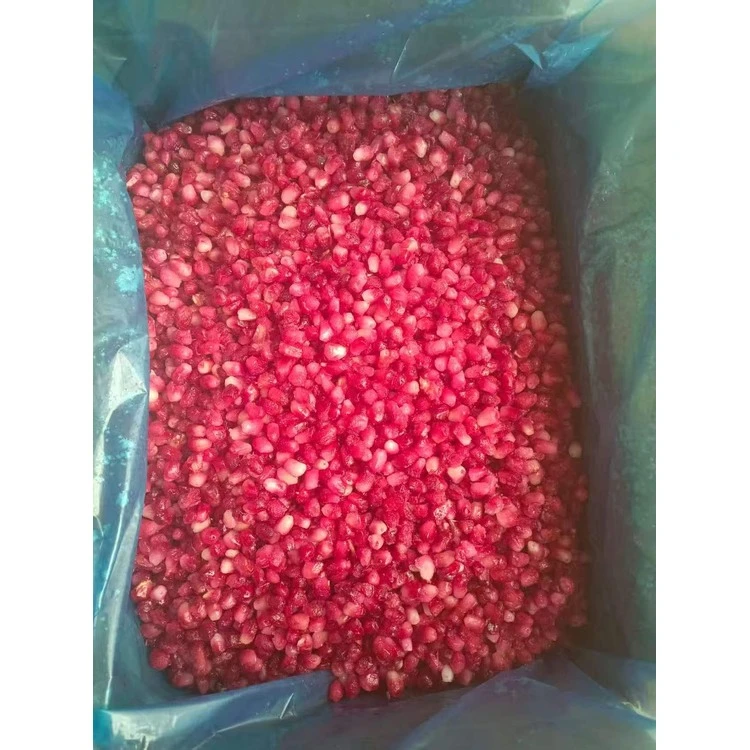 Frozen pomegranate arils in a lined carton
